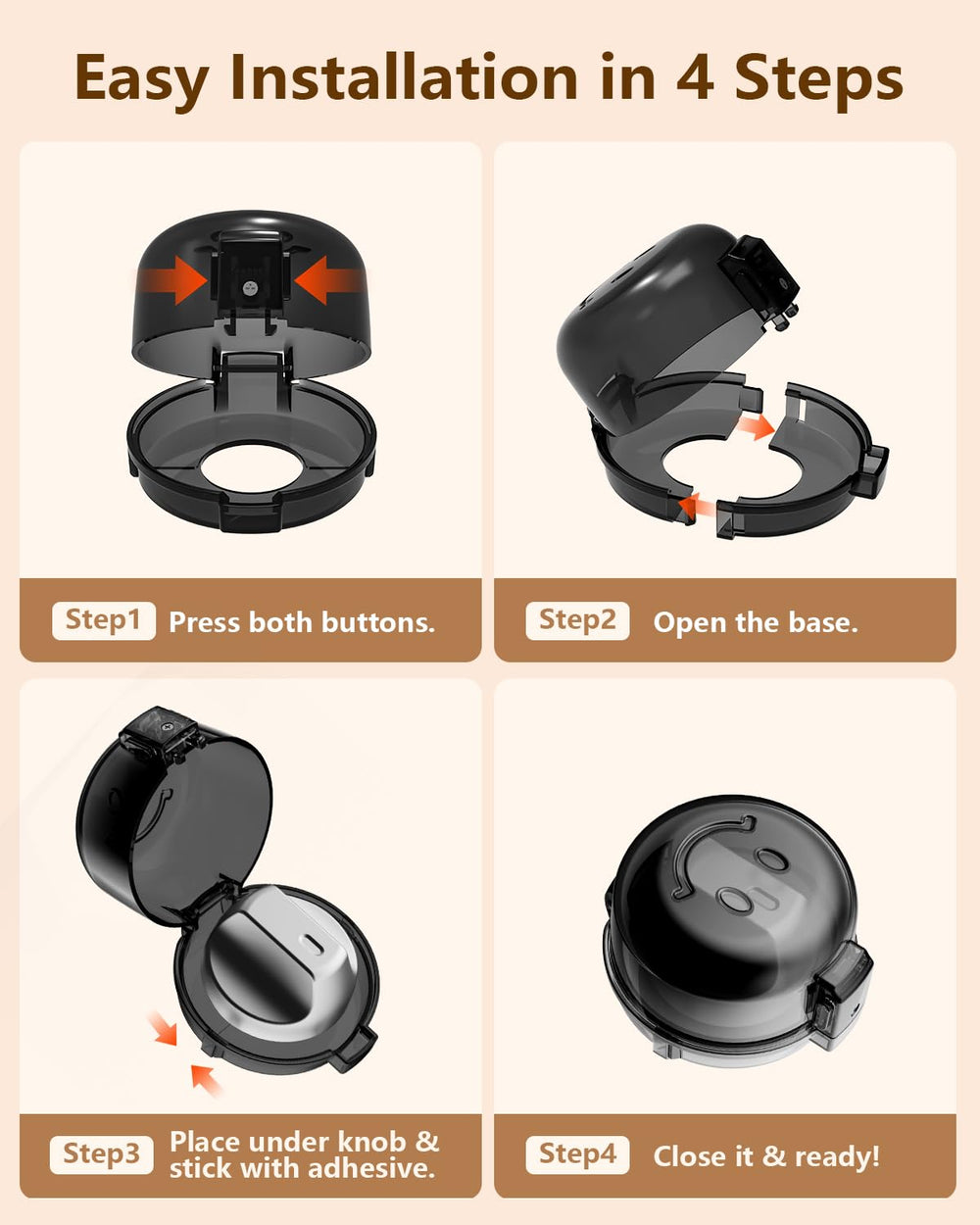 BBsecure pet-friendly design helps prevent pets from turning knobs during meal prep