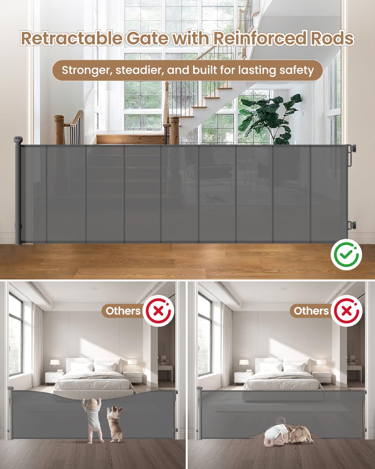 BBsecure two-step lock demonstrated with one-hand operation for busy parents