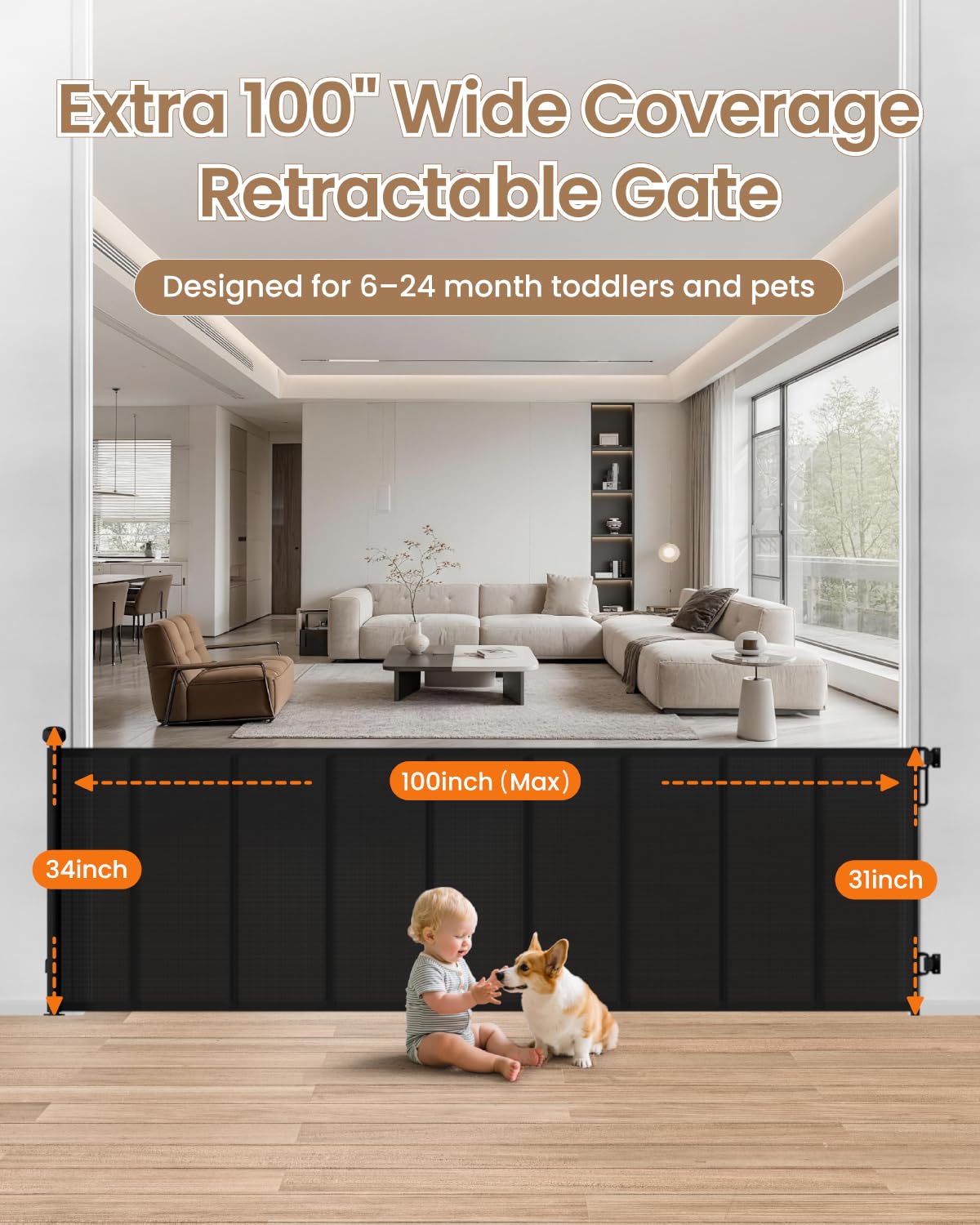 BBsecure two-step lock enables one-handed passage for adults with a child nearby.