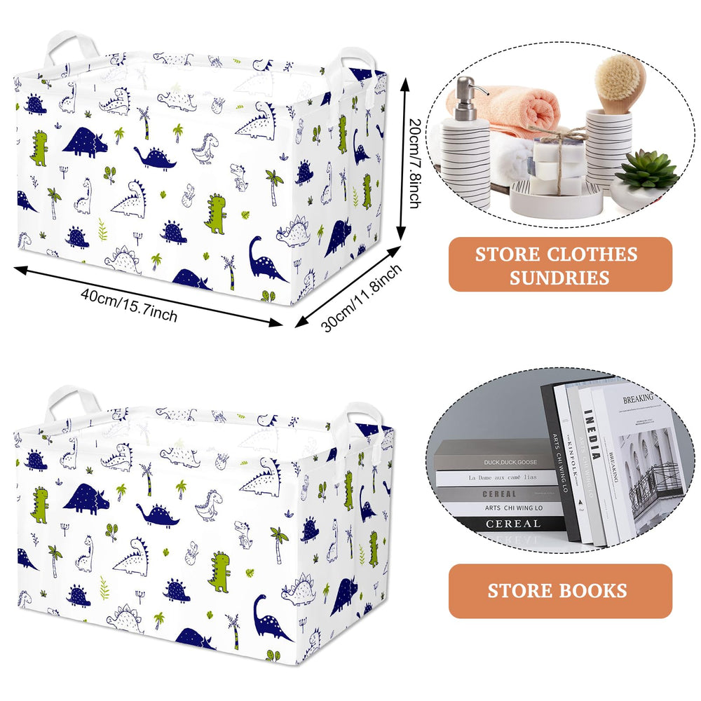 BBSET dino-bins sturdy-edges highlight reinforced frame for durable storage.