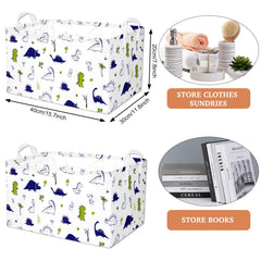 BBSET dino-bins sturdy-edges highlight reinforced frame for durable storage.