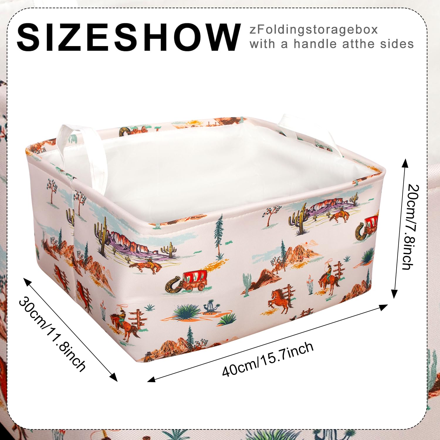 BBSET Western Bull Basket cowprint variant B keeps nursery essentials neatly organized
