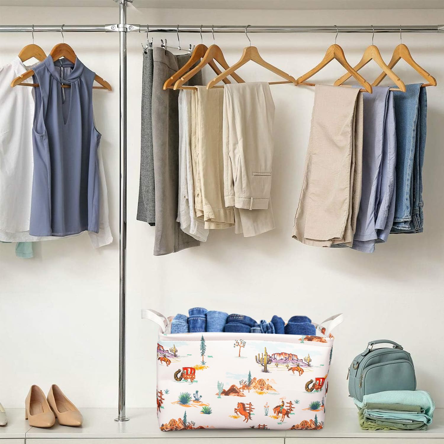 BBSET neutral exterior blends with nursery decor for versatile storage