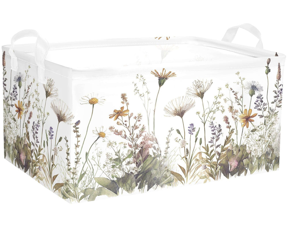 BBSET Wild Flowers shelf basket storage use for clothes and linens