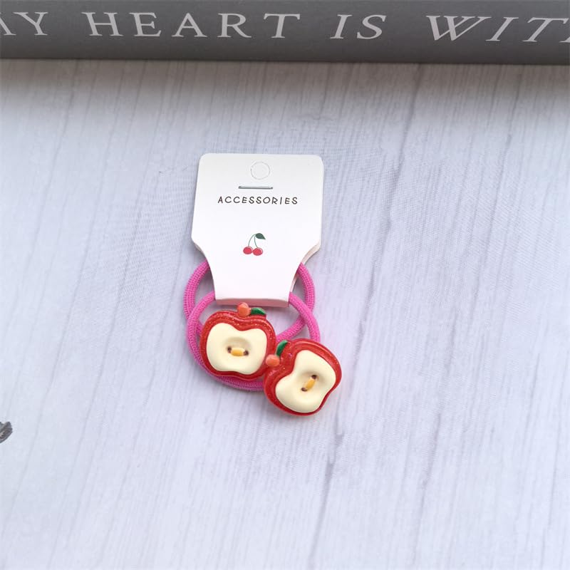 BBTDIN apple bow hair clip two-pack ready for coordinating school or party looks.