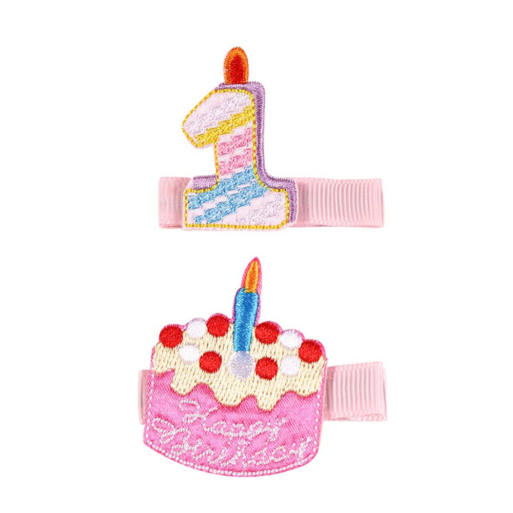 BBTDIN baby birthday hair clip pin for festive photos and outfits