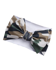BBTDIN baby camo turban closeup shows versatile headwear for everyday looks