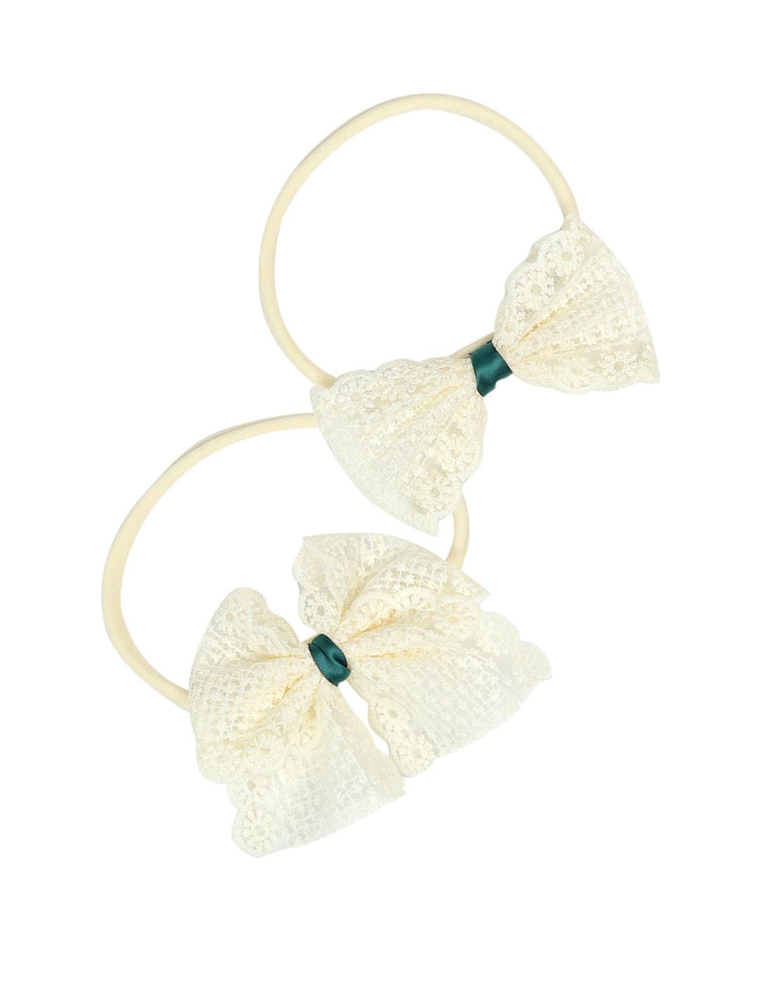 BBTDIN baby girls lace headband with bow suited for baptism photos