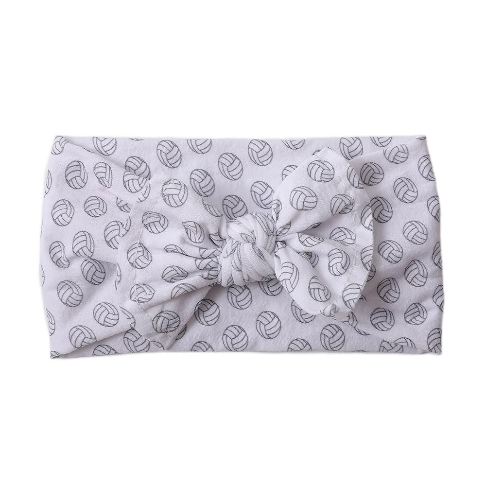 BBTDIN baby girls volleyball headwear white fabric for comfortable all-day wear.