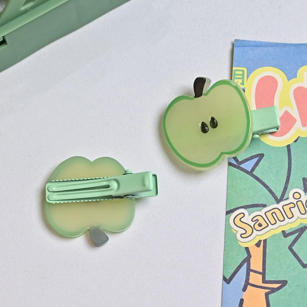 BBTDIN kids hair bow featuring apple motif for versatile photo-ready looks.