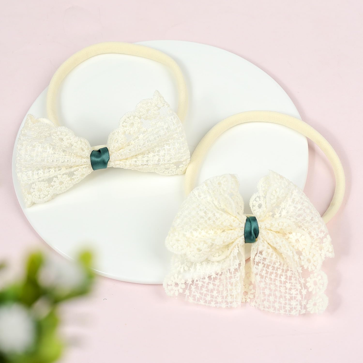 BBTDIN lace bow ideal for baby shower and christening events