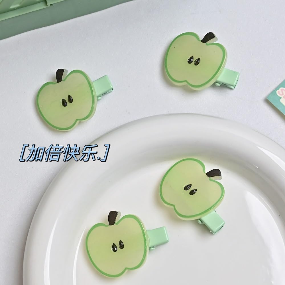 BBTDIN ribbon apple clip designed to complement little girls' outfits daily.