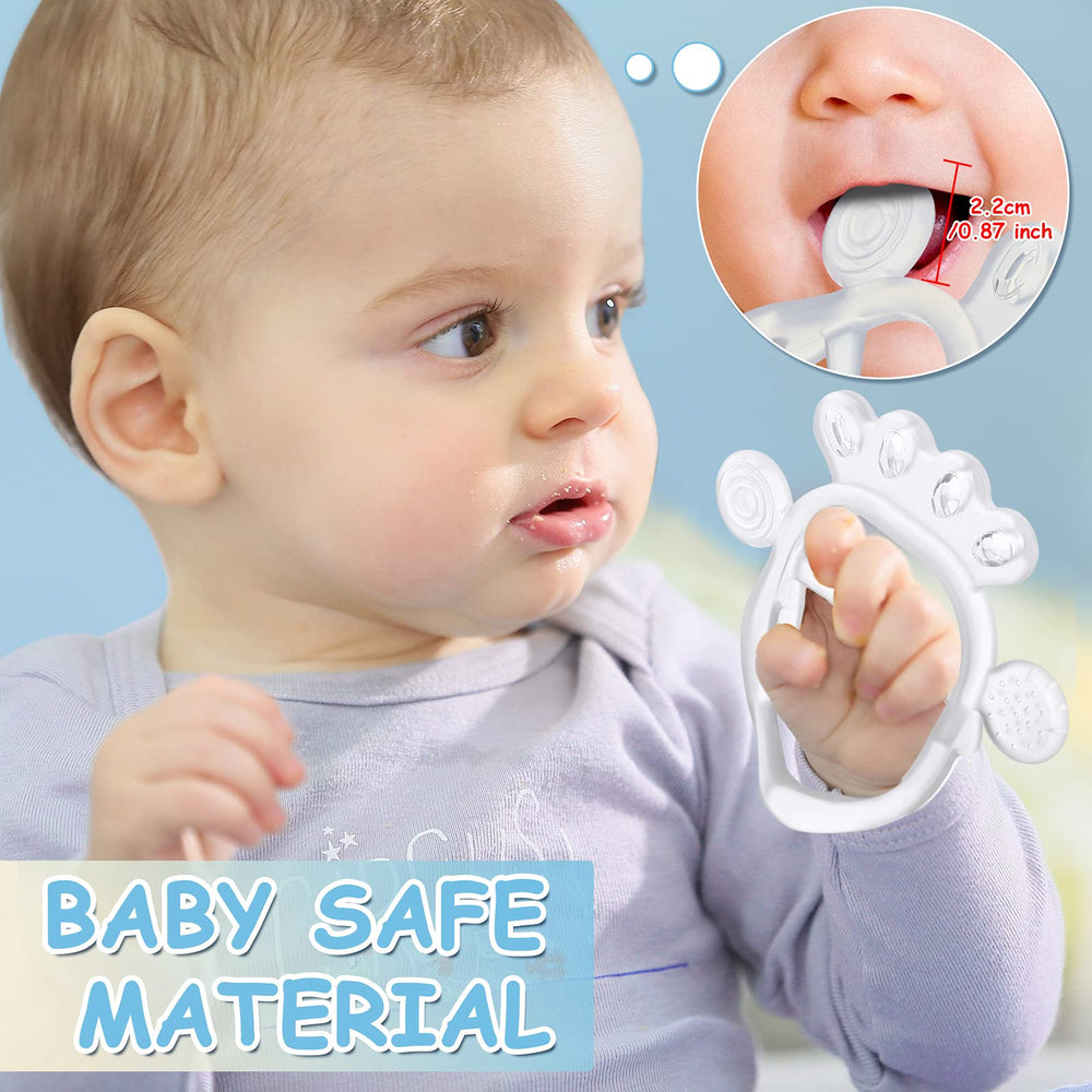 BBTO adjustable wristband teether stays within reach for little hands.