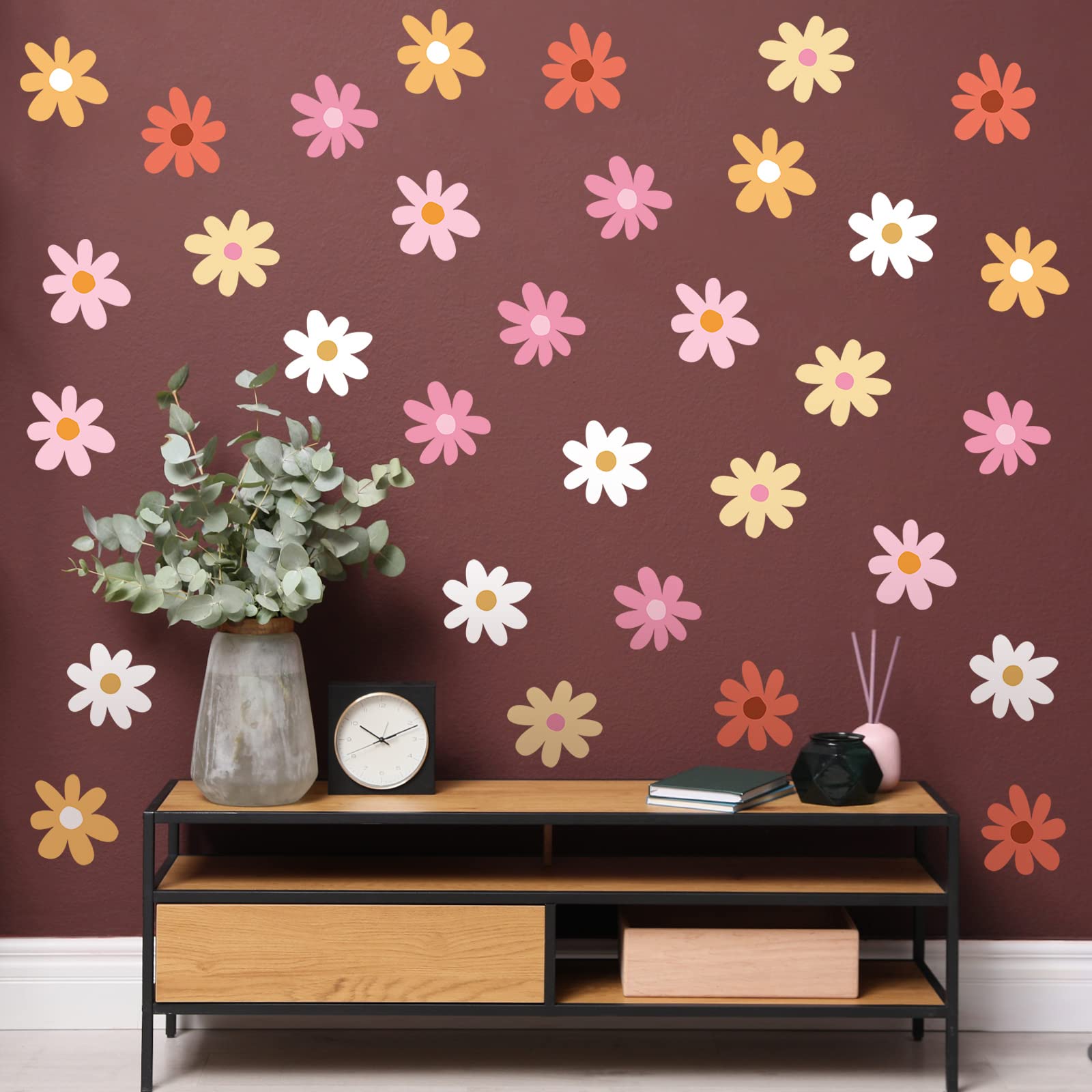 BBTO daisy wall decal classroom setup adds colorful, removable decor for learning spaces