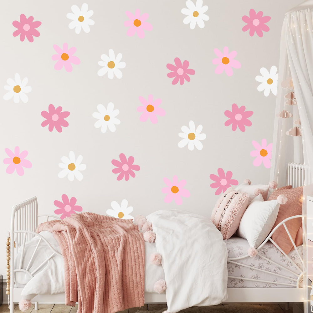 BBTO Daisy wall decal living room daisies create a cheerful focal point.