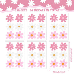 BBTO Daisy wall decal white daisies add charm to bedroom walls and decor.