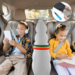 BBTO inflatable car divider backseat assembly shows quick setup for calmer rides.