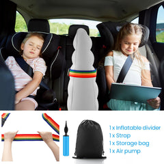 BBTO inflatable car divider PVC flocking close-up reveals soft, kid-friendly surface.