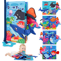 BBWOO soft baby book cover with bright colors to attract attention and invite touch