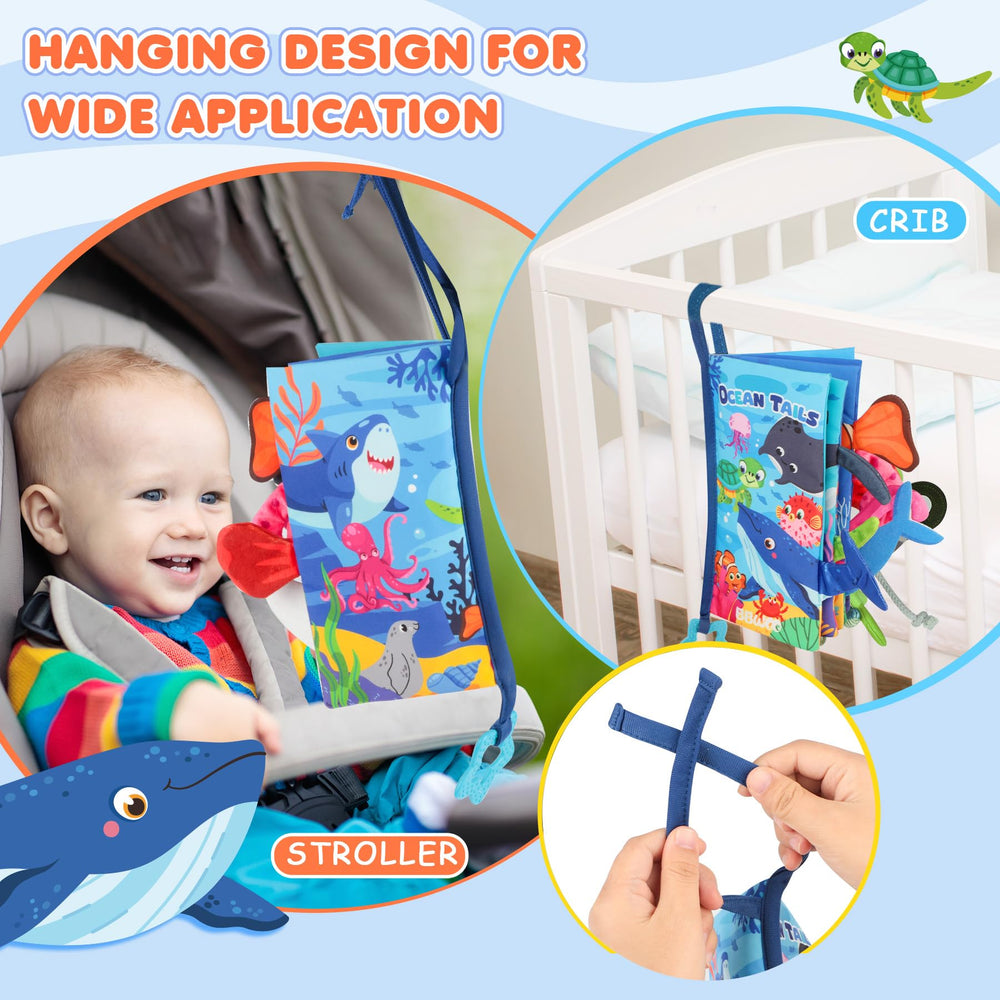 BBWOO BPA-free teether attached for soothing gums and oral exploration