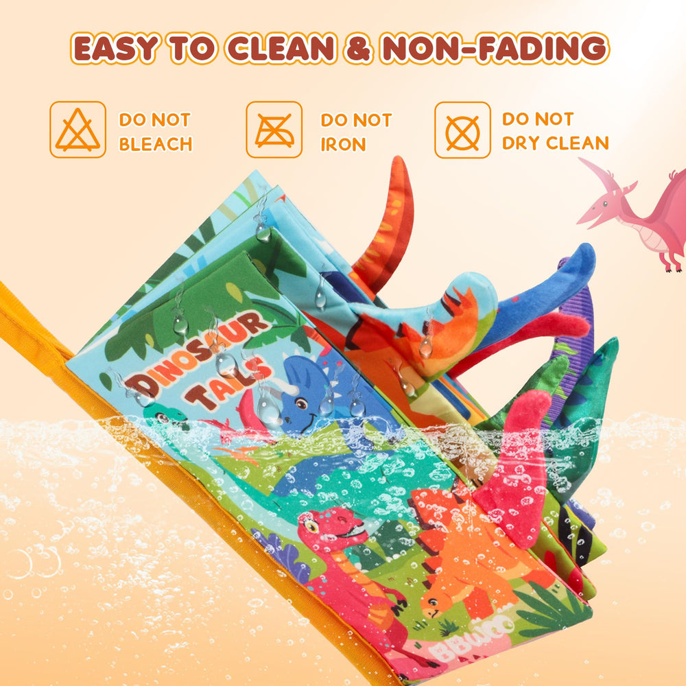 BBWOO Soft Baby Book textured-animal-tails showcase multi-sensory play.
