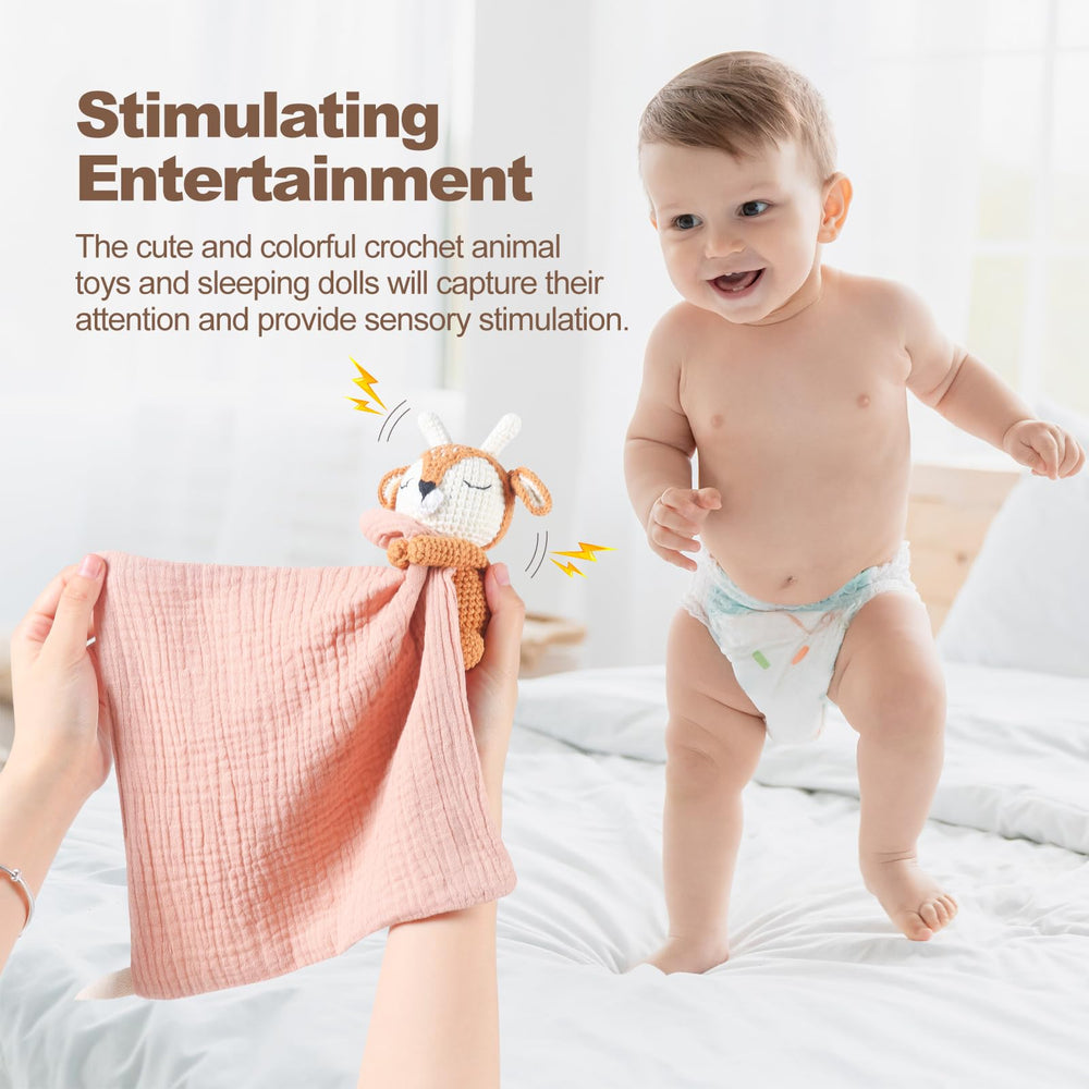 BBYP Baby Deer Plush hand-knitted texture for cozy security.