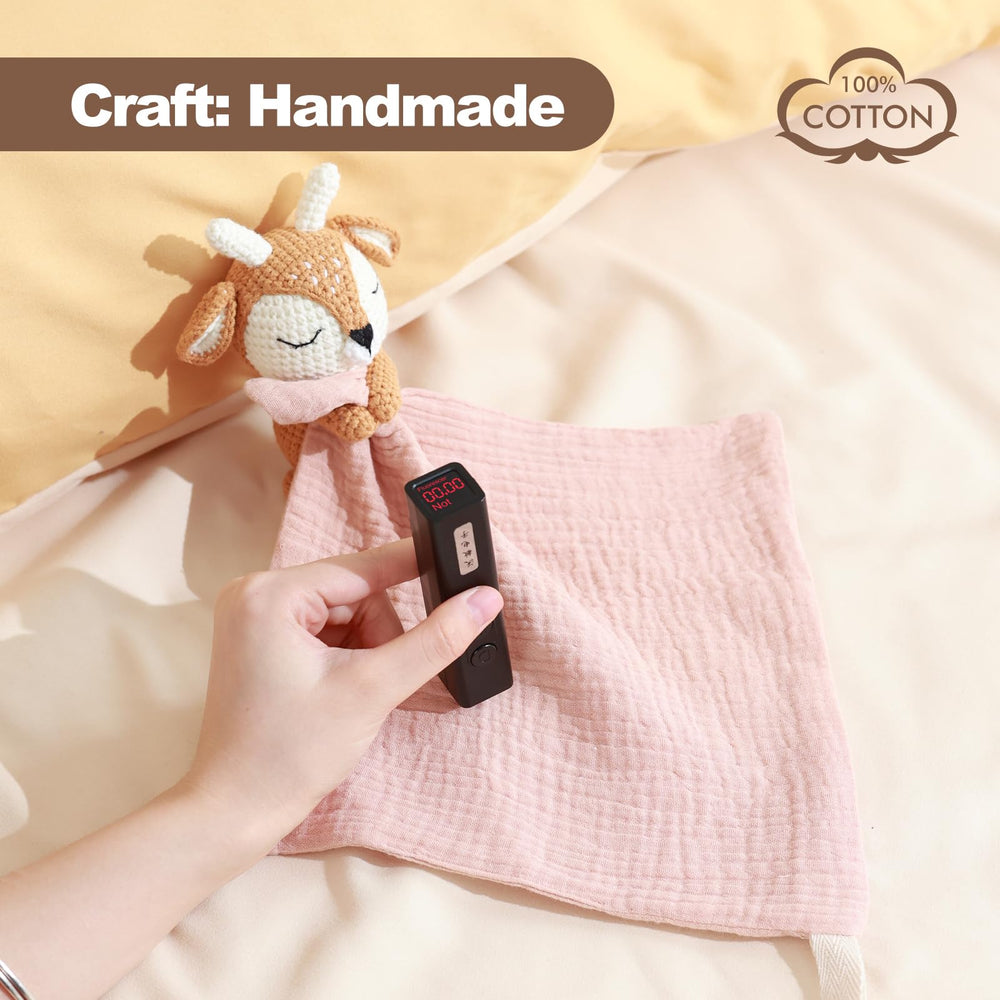 BBYP Baby Deer Plush with rattle in-hand offers calm moments.
