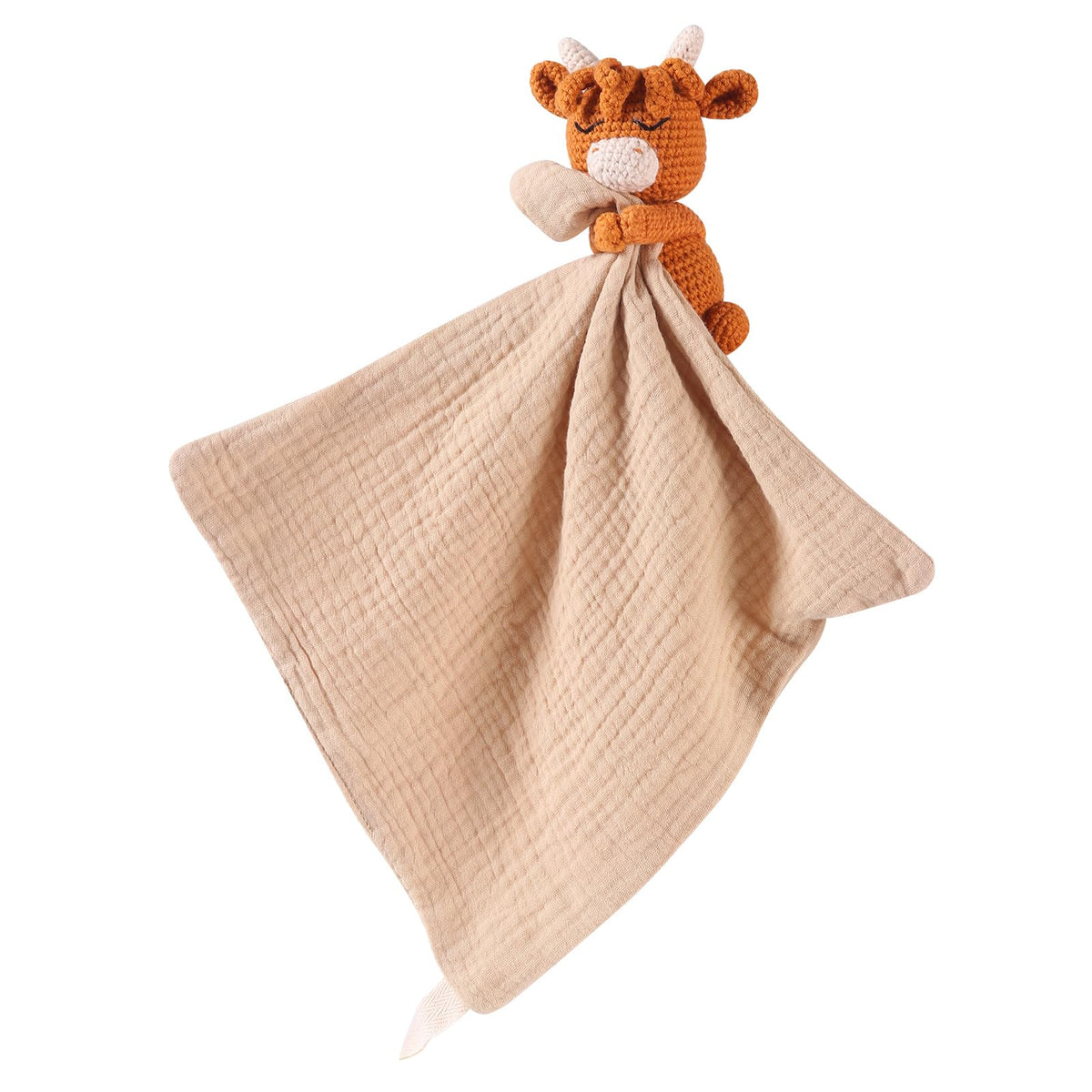 BBYP Lamb Luxury Snuggle Blanket crochet detail; soothing texture for comforting cuddles.