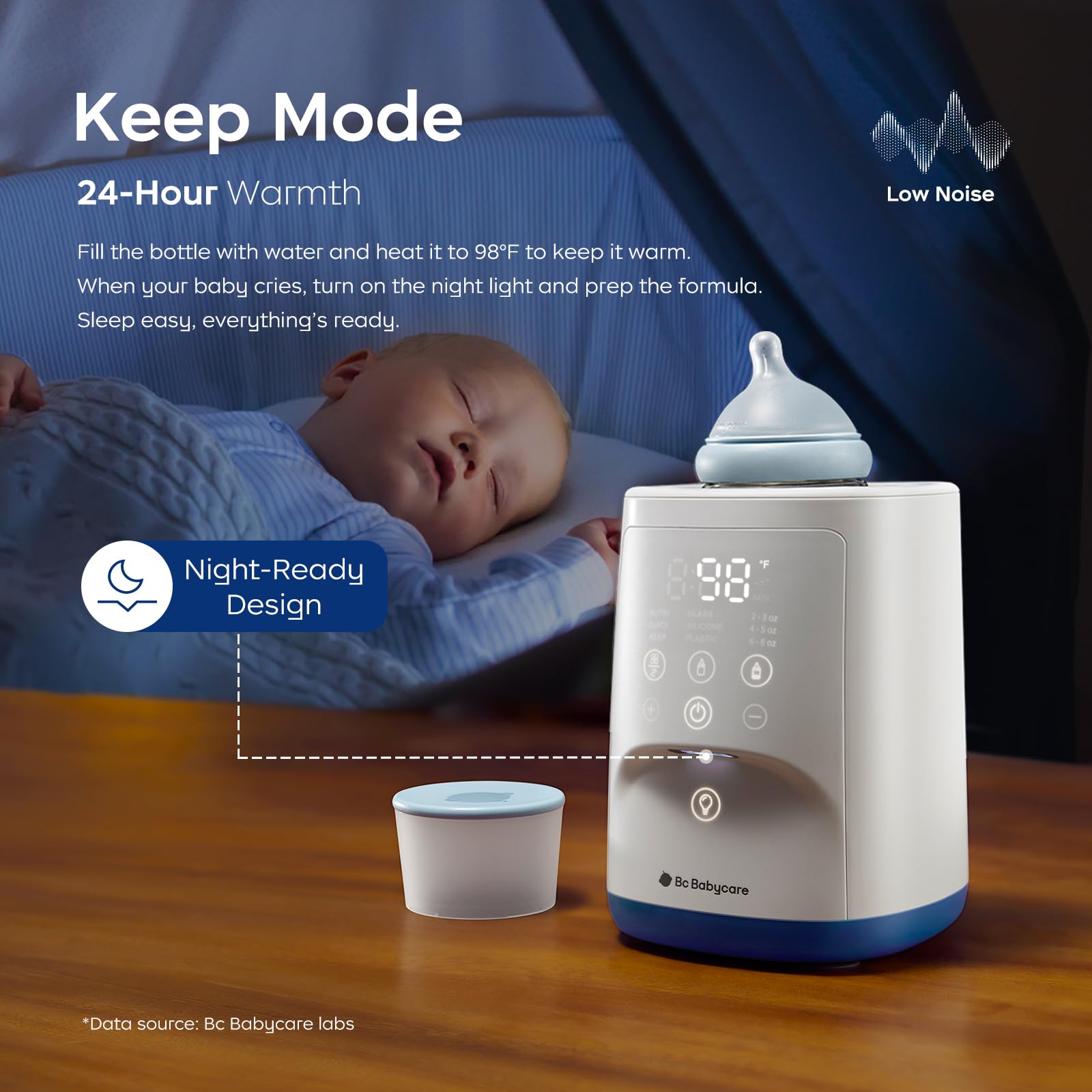 bc babycare bottle warmer memory-function icon demonstrates recall of last settings