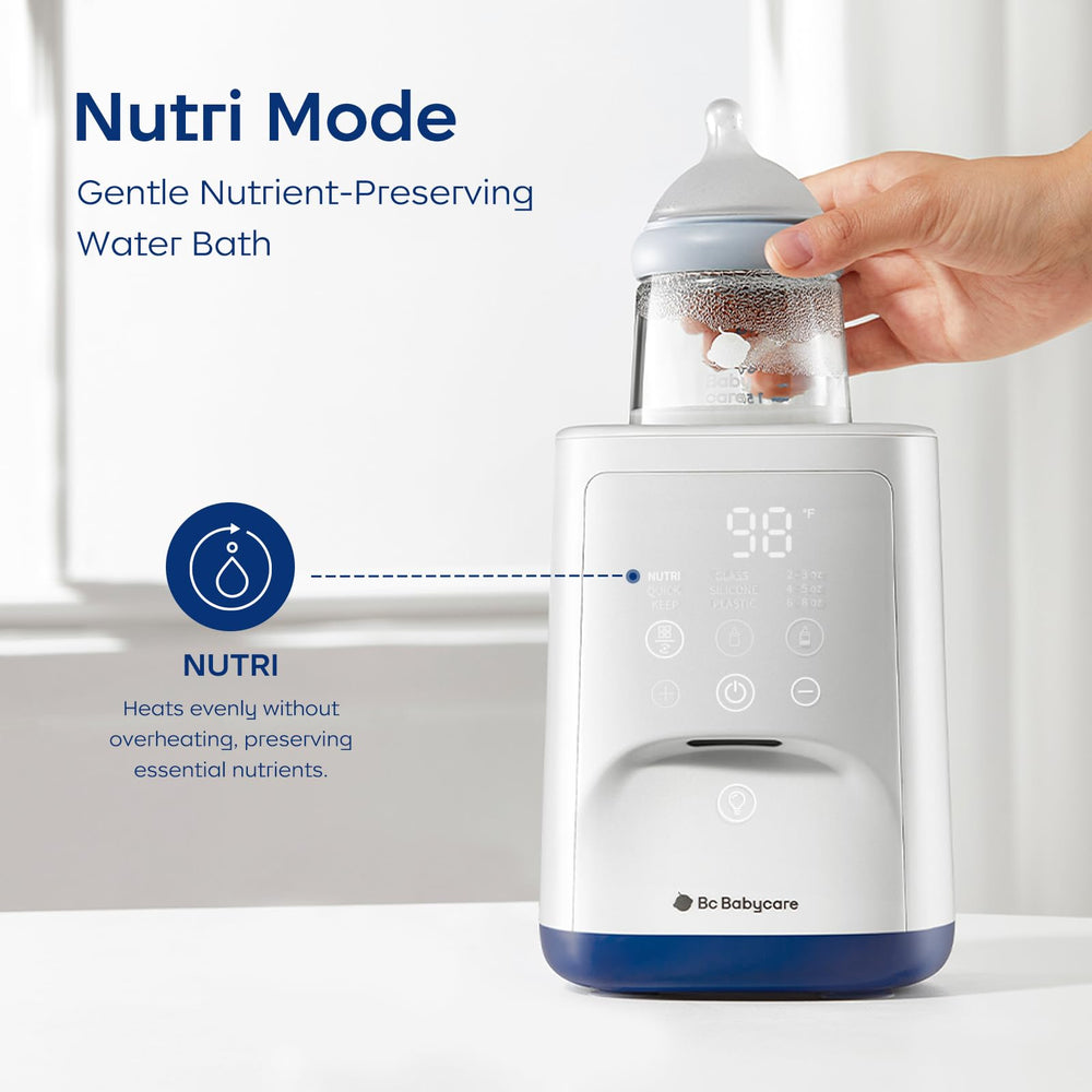 bc babycare bottle warmer thaw-and-sterilize cycle shown for clean bottles