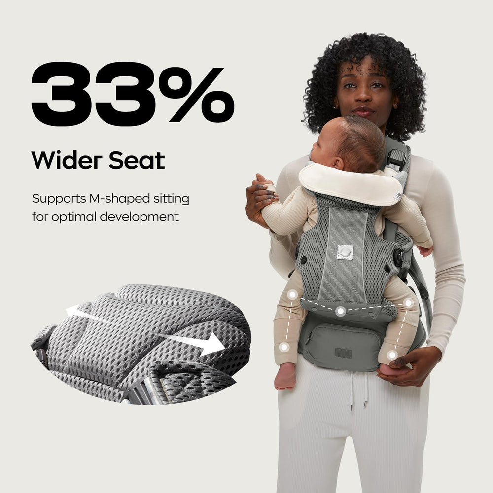 bc babycare hexa adjustable-knob gray offers personalized fit for different bodies