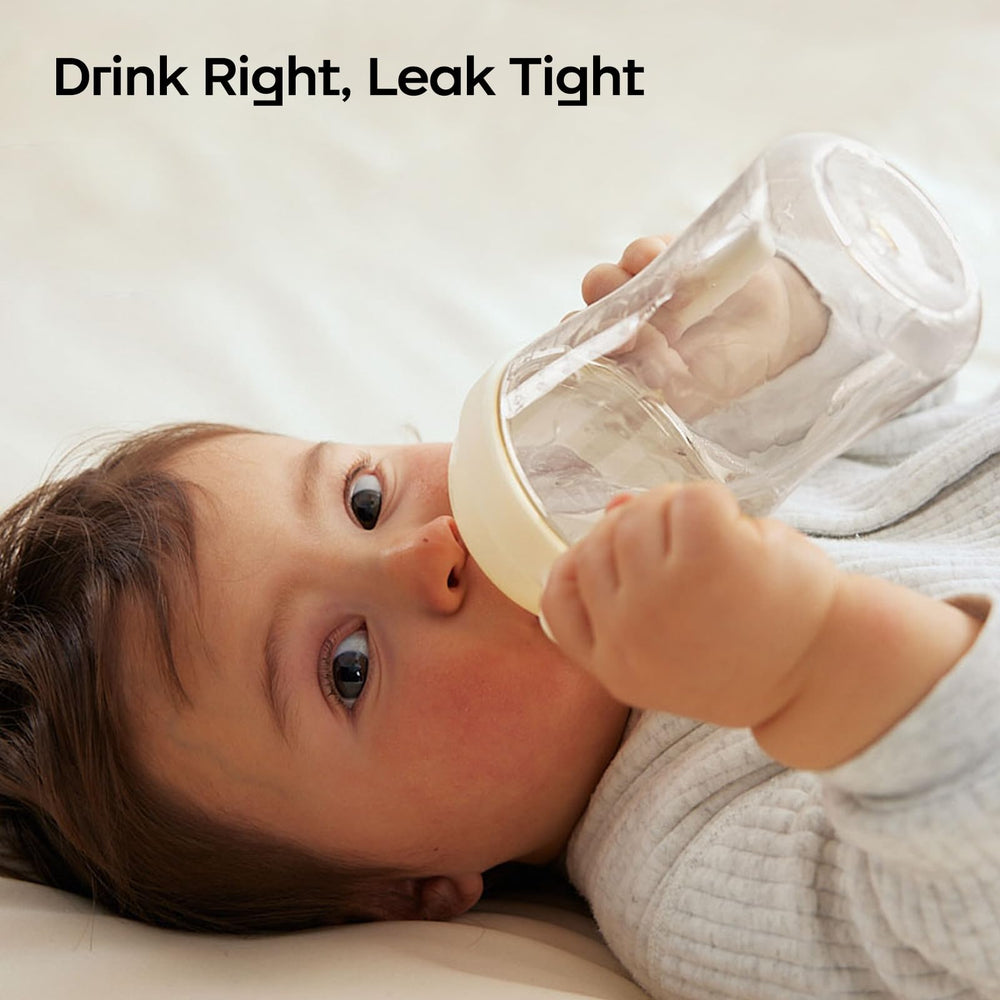 BC Babycare spill-proof outlet improves control by slowing liquid flow.