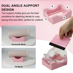 Bcautay Silicone Cup Cradle close-up shows non-scratch surface protecting cups