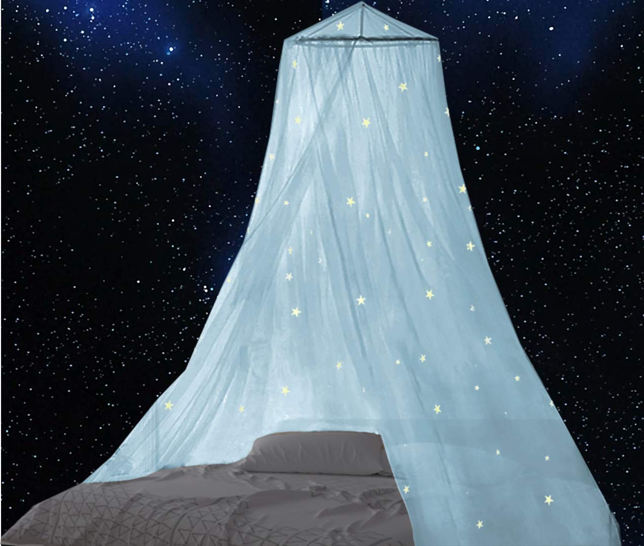 BCBYou baby canopy mosquito net with stars that glow for bedtime wonder