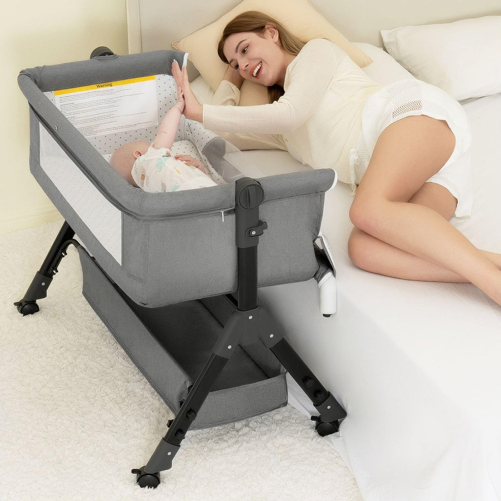 BCOL 3-in-1 baby bassinet bedside sleeper setup for easy use.