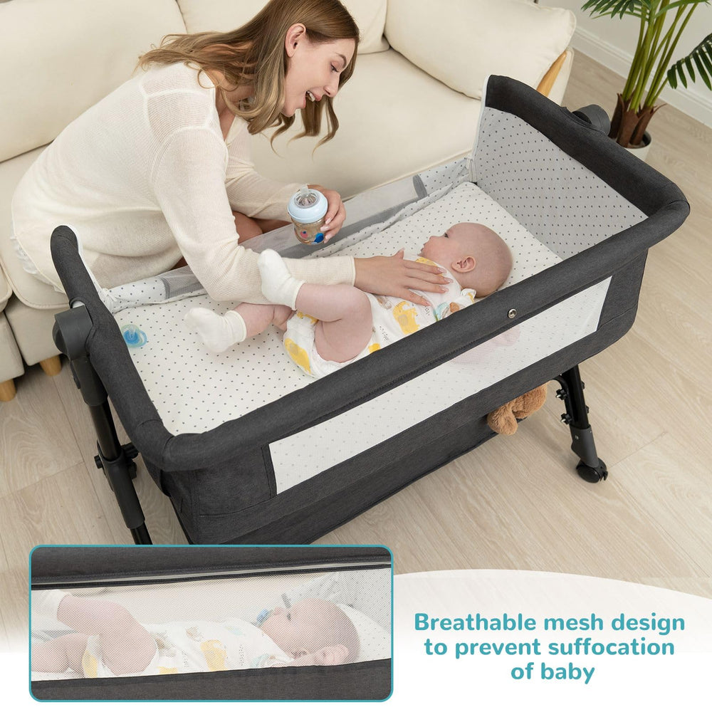 BCOL Baby Bassinet foldable design fitting a travel bag for trips