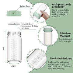 BDICOVE 10oz bottle shown in fridge storage for organized milk cooling.