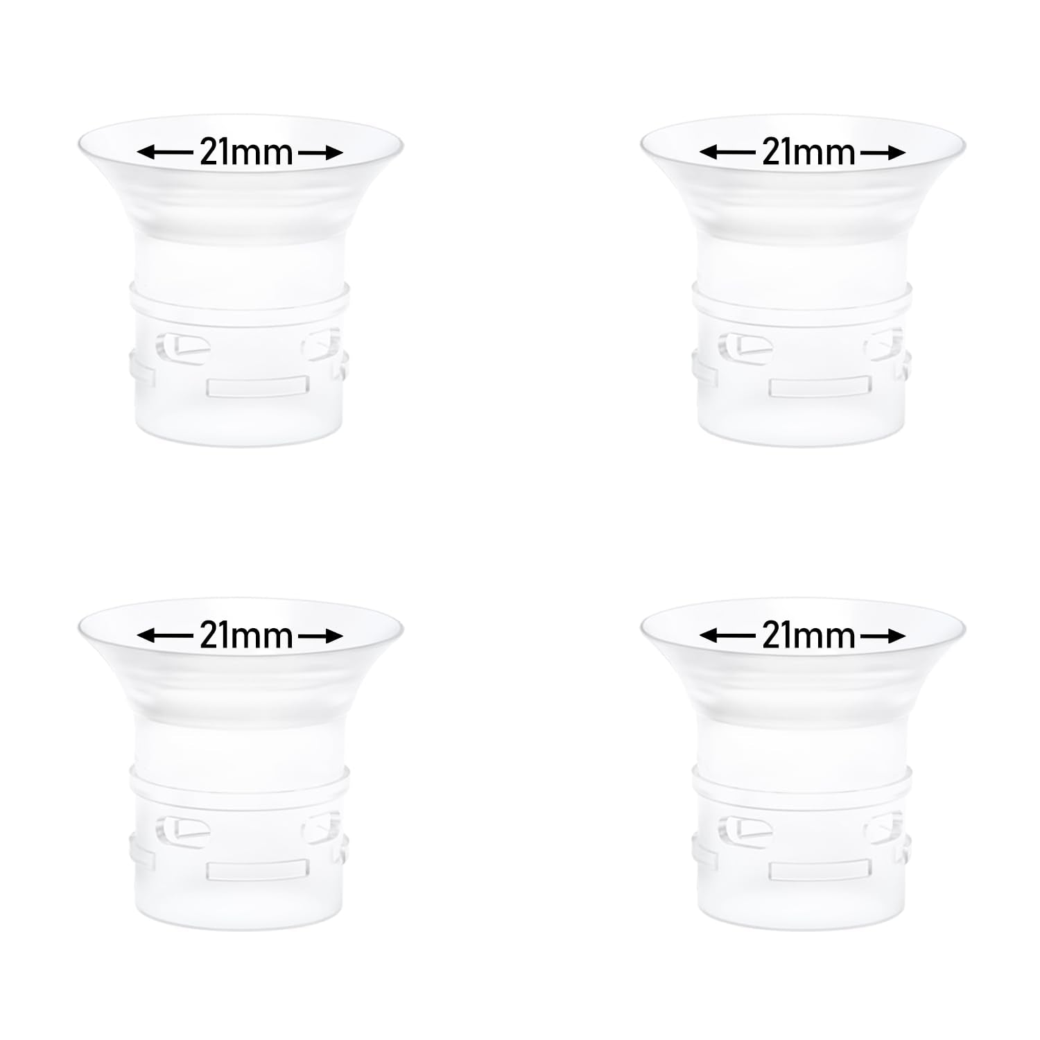 BDICOVE 4pcs flange inserts pack for comfortable pumping sessions.