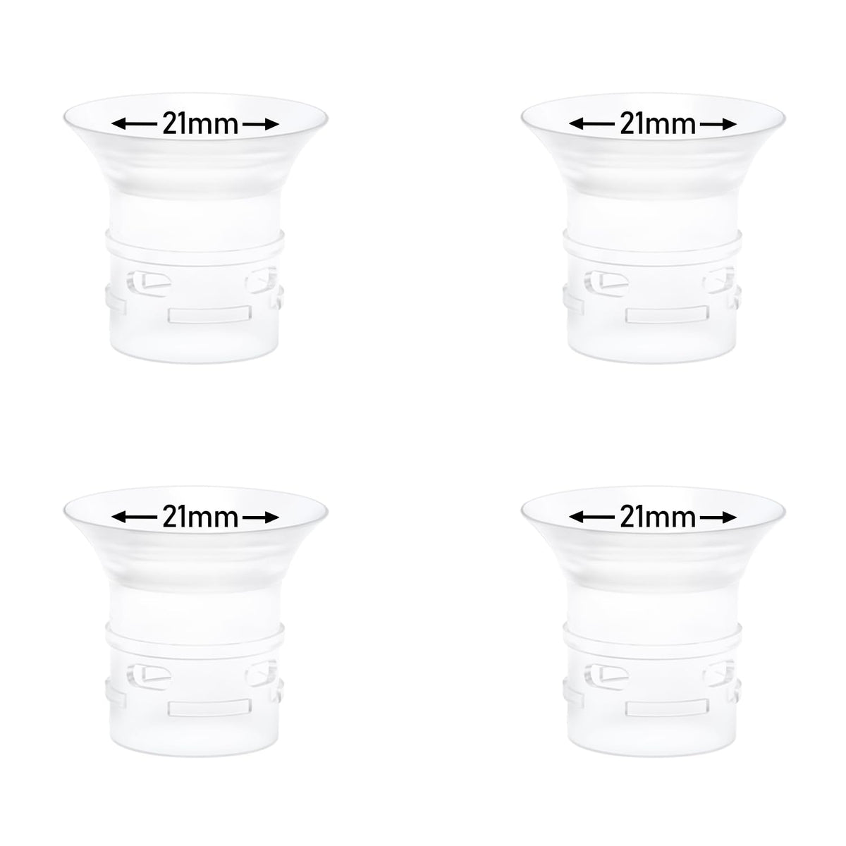 BDICOVE 4pcs flange inserts pack for comfortable pumping sessions.