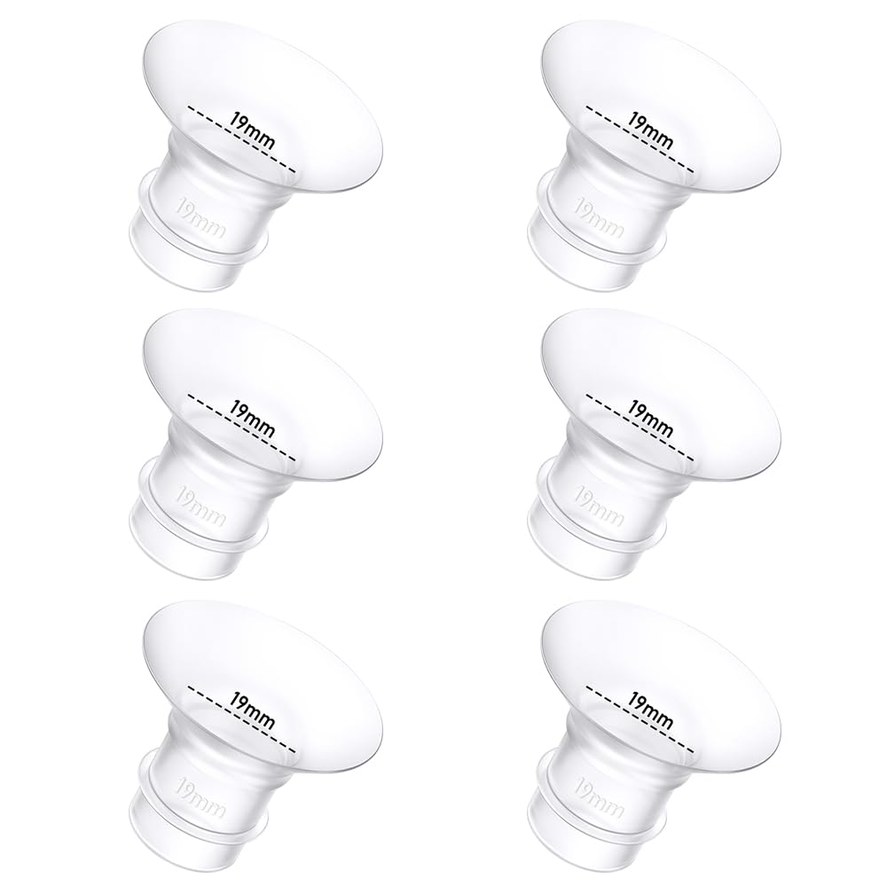BDICOVE 6Pcs flange inserts 19mm packaging shows versatile sizes for comfortable pumping.