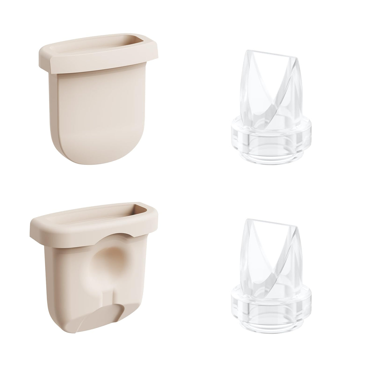 BDICOVE four-piece breast pump parts set for easy replacement and compatibility.