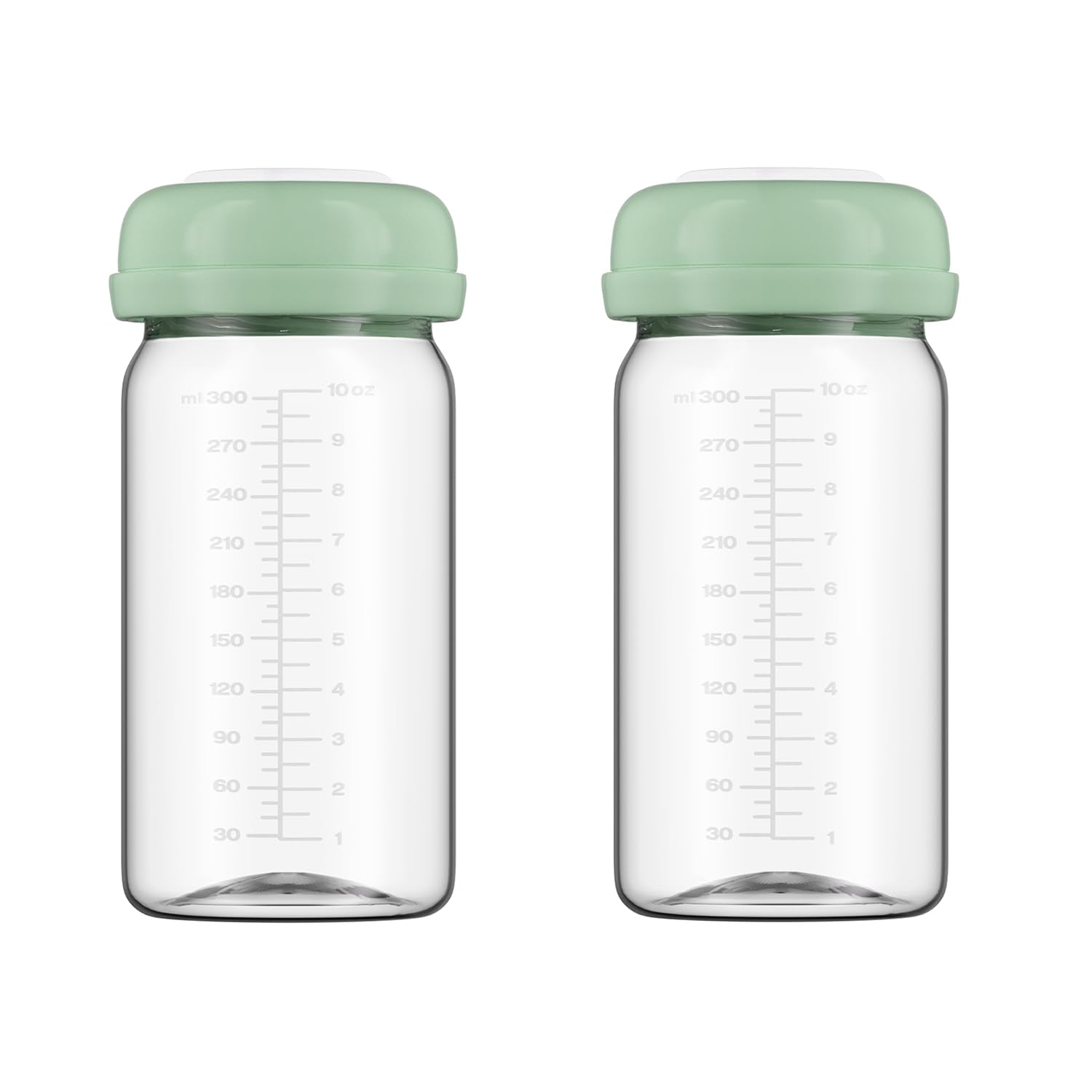 BDICOVE breastmilk bottle wide-neck design shown with pump compatibility