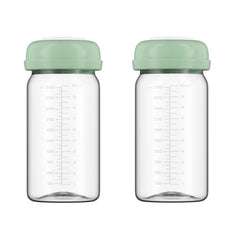 BDICOVE breastmilk bottle wide-neck design shown with pump compatibility