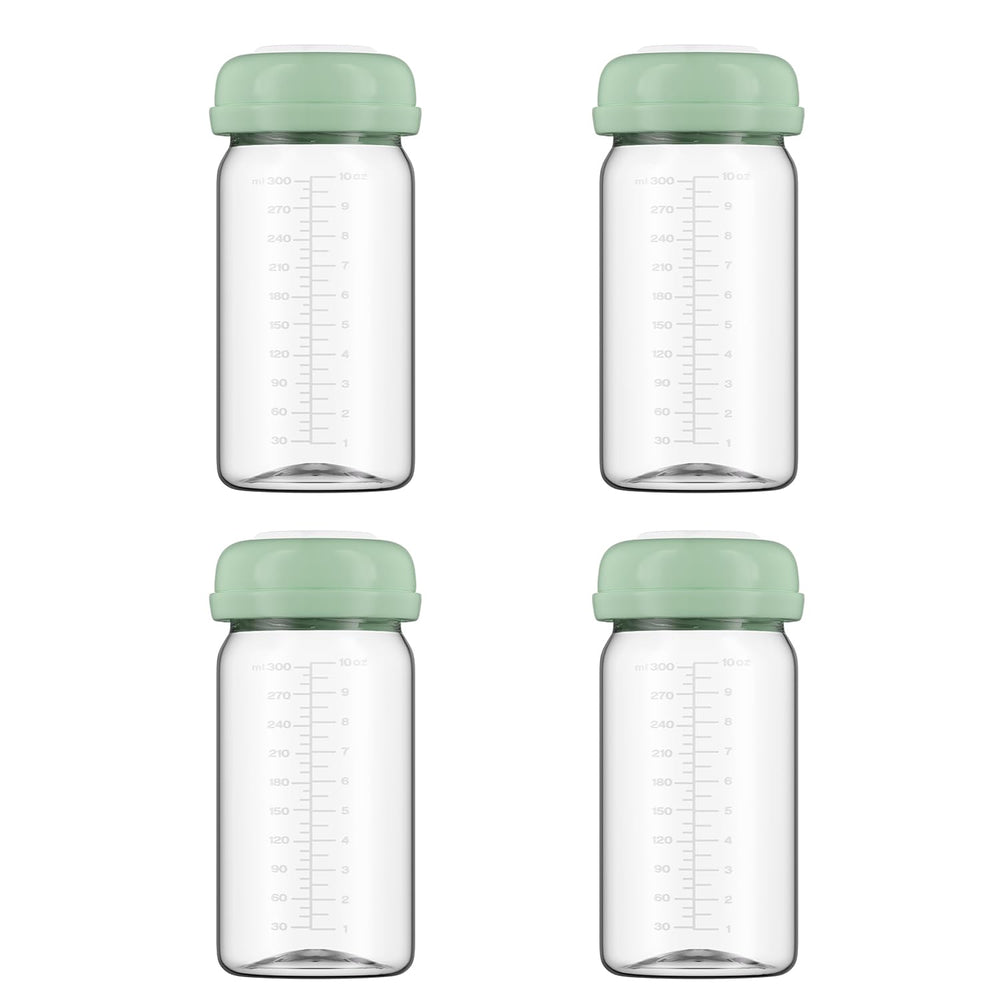 BDICOVE 10oz wide-neck bottle compatible with Spectra pumps for direct pumping and storage.