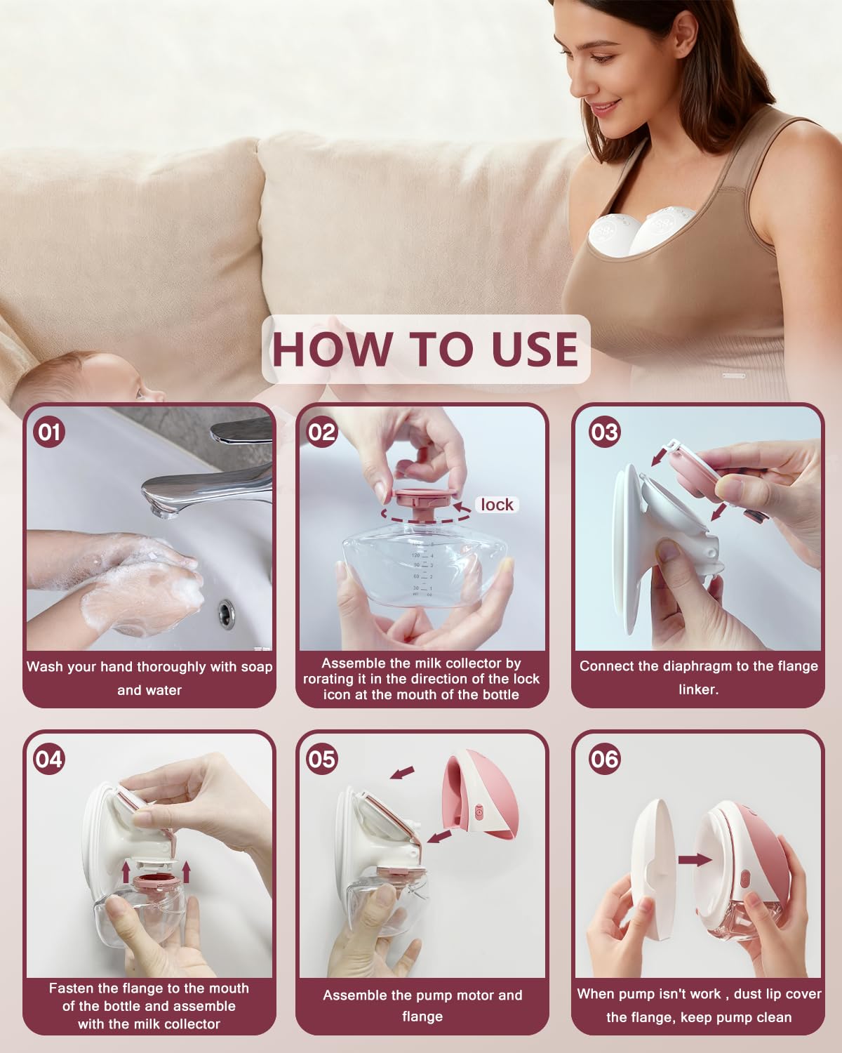 BDICOVE compatible Momcozy M9 pack fits upgrade kit
