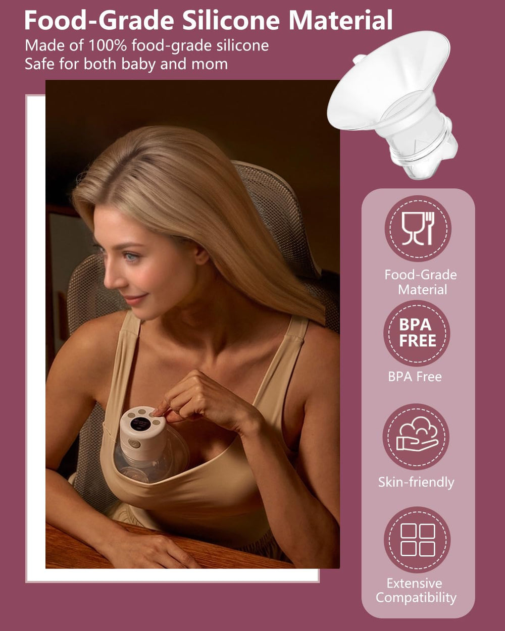 BDICOVE easy-clean flange insert dishwasher-safe for quick sanitizing between uses.