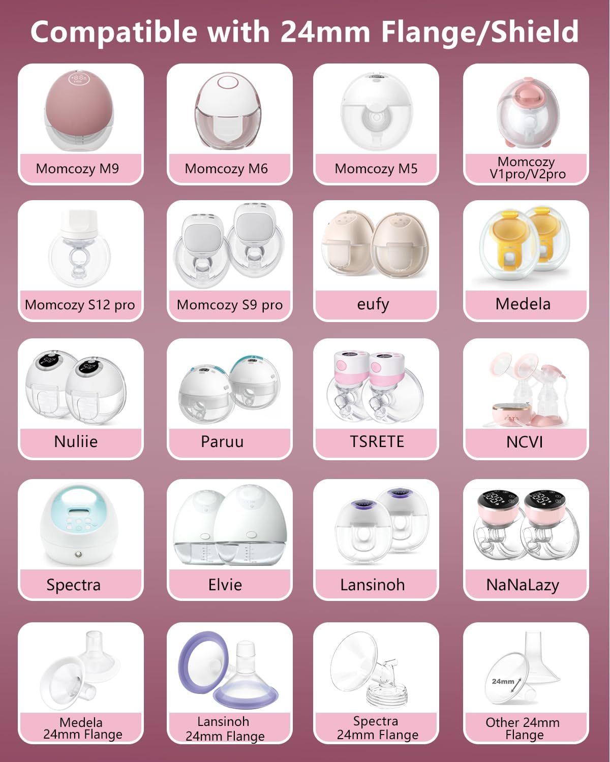 BDICOVE flange insert size range 13-22mm visual for customized comfort