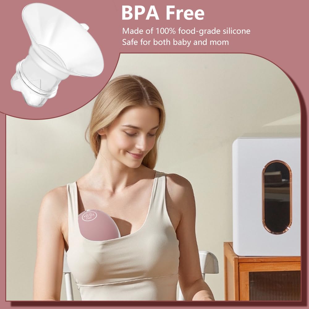 BDICOVE flange inserts in 15-21mm range aid sizing during different breastfeeding stages