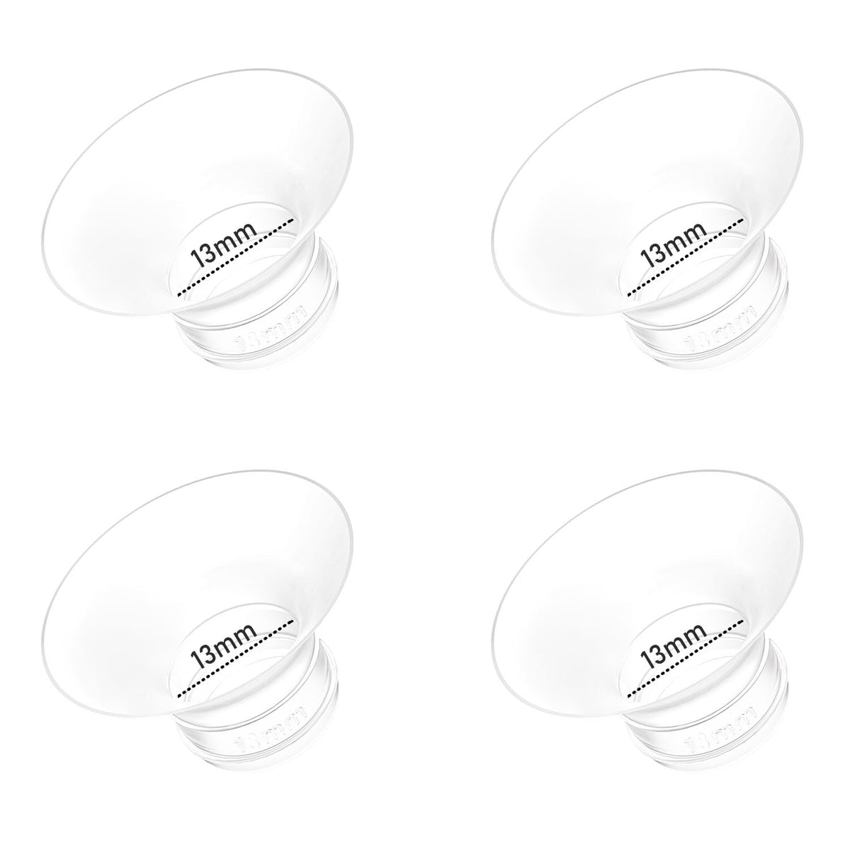 BDICOVE flange inserts 13mm closeup show soft silicone for comfortable pumping