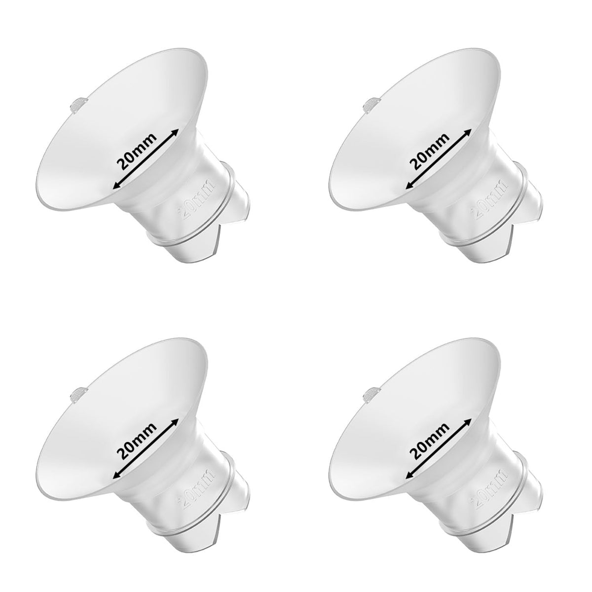 BDICOVE flange inserts 20mm for 24mm shield improve comfort during pumping.